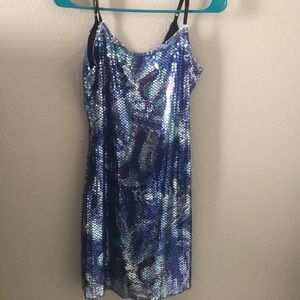 Blue & Purple sequin dress